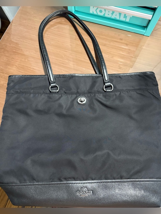 Coach Handbags - Coach Black Nylon and Leather Tote